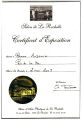 Certicat d'Exposition - Prix obtenus
